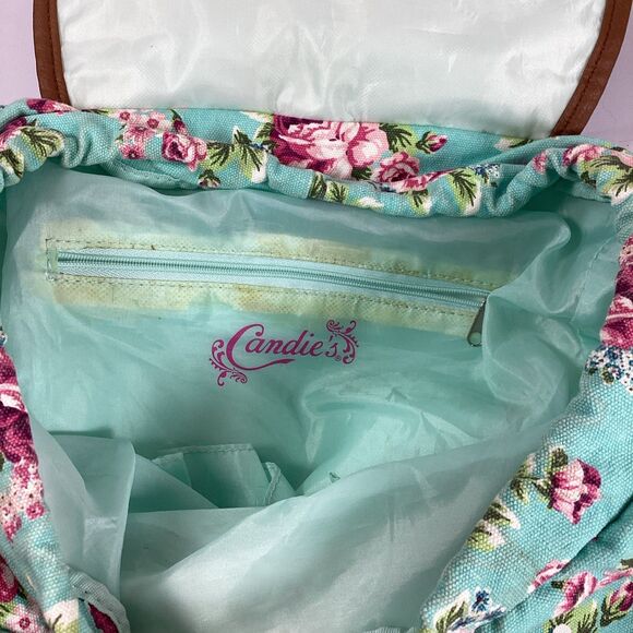 Candies Floral Backpack Bag Pink Blue Flower Teal - Picture 8 of 9